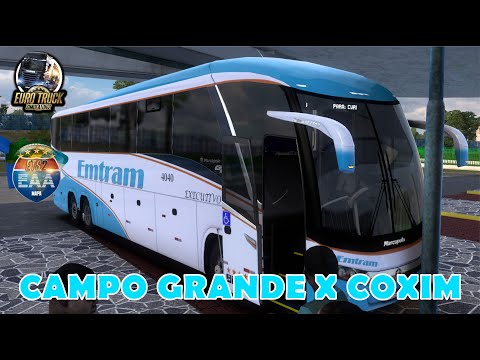 CAMPO GRANDE X COXIM - ONIBUS G7 1200 - MAPA EAA - EMPRESA ENTRAM