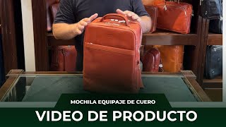 Video de Mochila equipaje en cuero vacuno