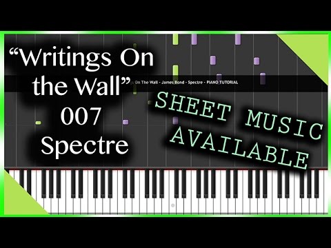 "Writings On The Wall" - 007 SPECTRE - 100% speed PIANO TUTORIAL