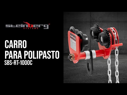 vídeo - Carro para polipasto - 1.000 kg - rango de ajuste 70-110 mm - con cadena