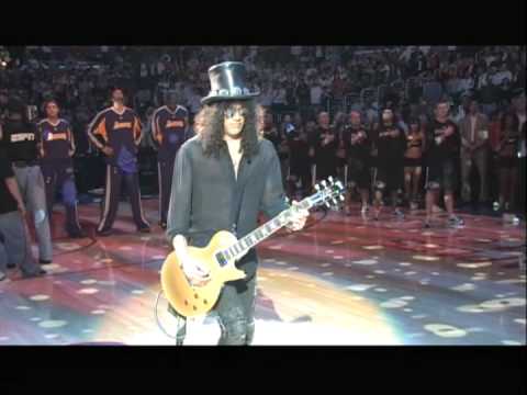 Slash plays the National Anthem