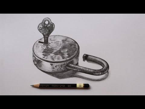 Lock Key Drawing