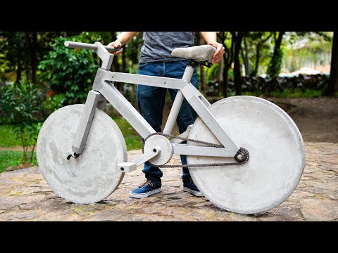 Guy Demonstrates How To Build A Bike Entirely Out Of Concrete