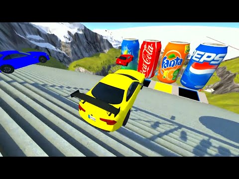 Cars vs Coca Cola,Fanta,Pepsi Crashes BeamNG.Drive - #beamngdrive #beamngdrivemods #gameplay