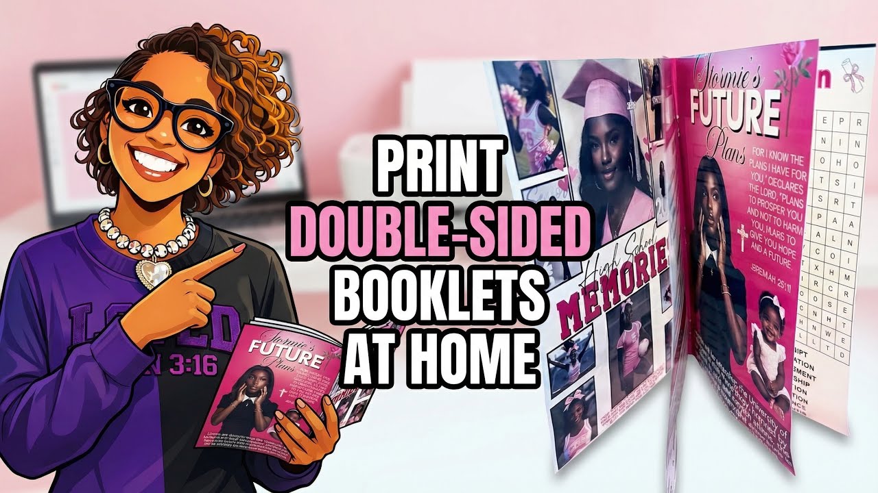 How to Print a Double-Sided Booklet on an Epson EcoTank Printer | Graduation Booklet Tutorial