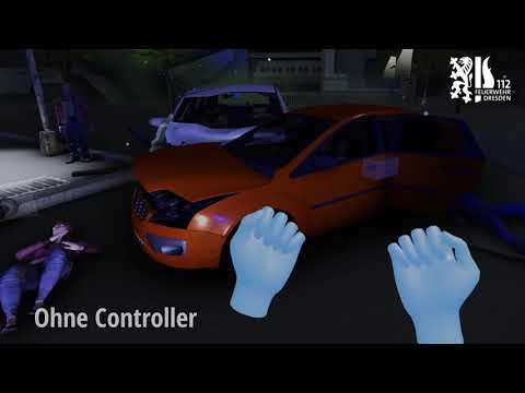 Virtual Reality Übung auf der Messe Florian 2021 - Feuerwehr Dresden