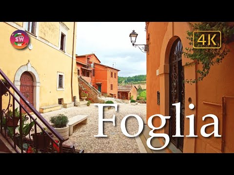 Foglia (Lazio), Italy【Walking Tour】History in Subtitles - 4K