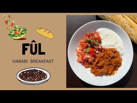 Easy Ethiopian Fûl + Salad Recipe I Harari Breakfast I HarariCooks