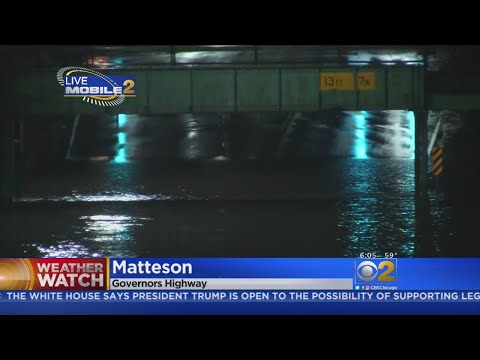 Flooding From Steady Storms Closes Several Chicago Area Roads