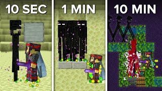 Minecraft Enderman XP Farm In 10 SECONDS, 1 Minute & 10 Minutes