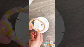 Easter Friendship Bracelet Craft 🐰💜 | Easy Yarn Bracelet for Kids