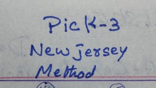 pick3 lottery new jersey ( nj ) method