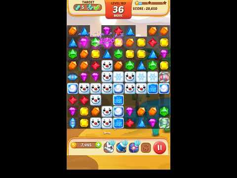 Jewel Match King Level 183 - Walkthrough ( No Booster )
