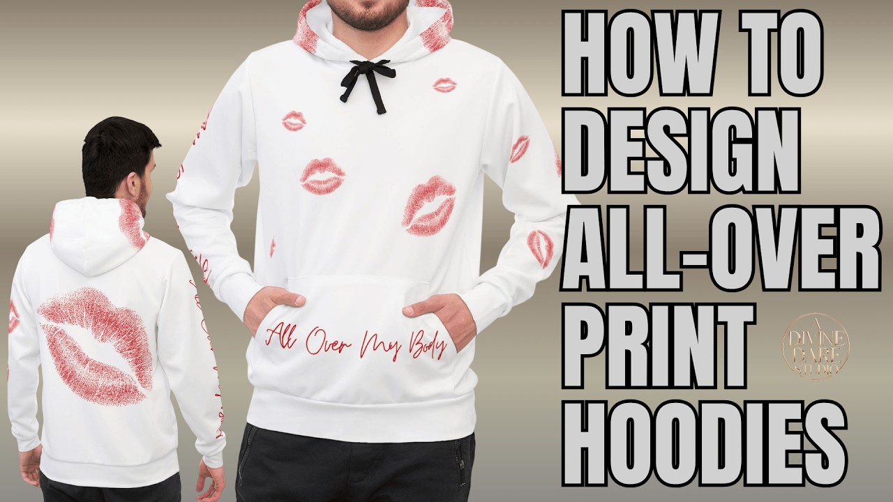 How to Design All-Over Print Hoodies | Full POD Tutorial with Canva & AI (LIVE REPLAY)