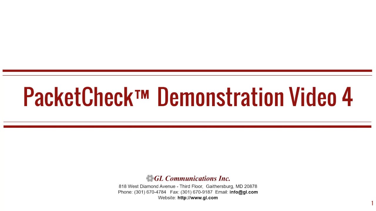 PacketCheck™ - OWD