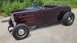 1932 Ford Hi-Boy Roadster Hot Rod Start-Up & Walkaround