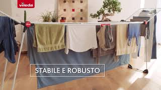 Vileda Stendibiancheria Estensibile Infinity Flex con Ruote - 216x56cm