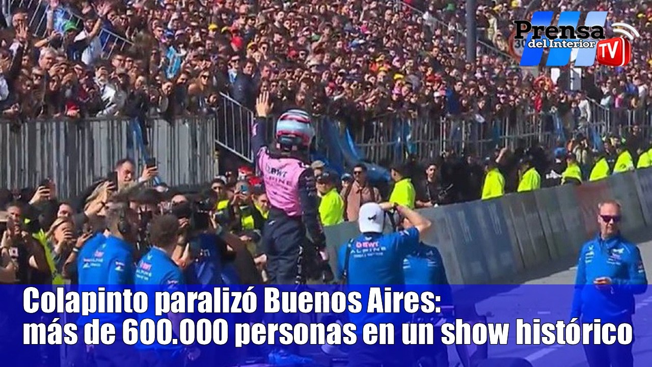 Colapinto reunió a 600 mil personas en Buenos Aires: Show histórico de F1