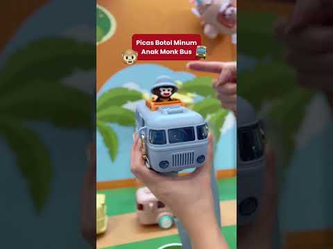 Gambar Picas Botol Minum Anak Plastik Dengan Sedotan & Strap Airplane 500 ml - Biru