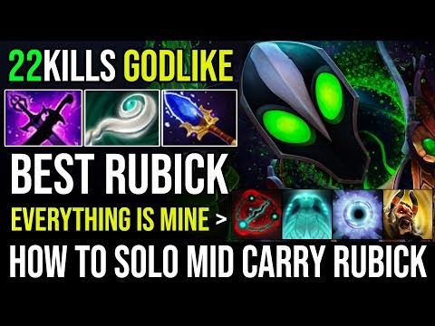 Professional [Rubick] Solo Mid Ultimate Stealer Aghanim's Scepter 22Kills Epic Best Rubick Dota 2