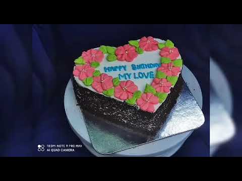 ഒരു  #simple cake design  കാണാം🥰#easy whipped cream flower design#black forest cake decorations