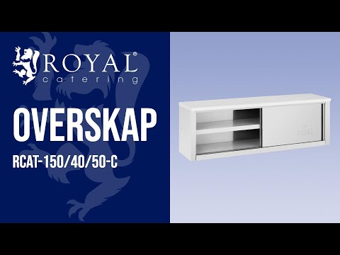 video - Overskap - 1500 x 400 x 500 mm - 75 kg bæreevne per rom - Royal Catering