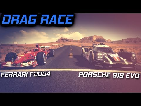 FERRARI F1 VS PORSCHE 919 HYBRID EVO PERFORMANCE DRAG RACE | ASSETTO CORSA