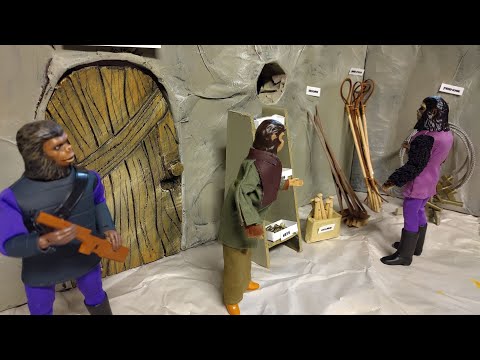 Planet of the Apes Ape City interior Wall Diorama - Julius Supplies