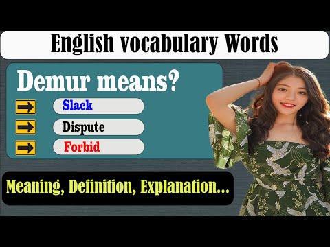 What does Demur mean? | What is Demur? | Demur meaning in English | English Grammar