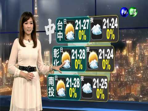 2013.10.20華視晚間氣象 邱薇兒主播