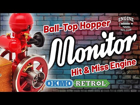 Vintage Hit & Miss 'Monitor' Ball-Top Miniature Precision Gas Engine   -  (4K) #enginediy