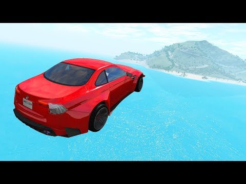 High Speed Jumps Into Water #4 - BeamNG.drive