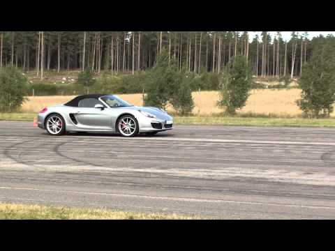 2013 Porsche Boxster S Test Drive at slalom course