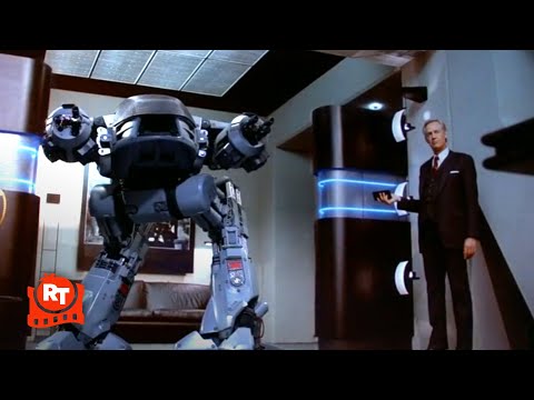 RoboCop (1987) - RoboCop vs. ED-209 Scene | Movieclips