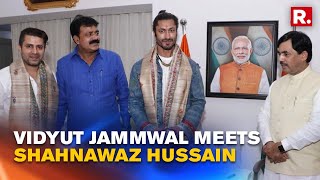 Patna: Vidyut Jammwal Promotes 'Khuda Haafiz 2', Meets Bihar Minister Shahnawaz Hussain
