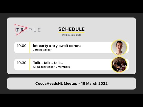 CocoaHeadsNL Meetup, 16 March 2022 thumbnail