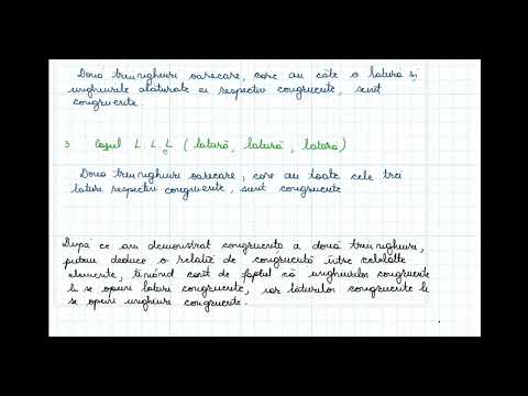 Congruenta triunghiurilor - Matematica - Geometrie - Evaluare nationala - Clasele 6-7