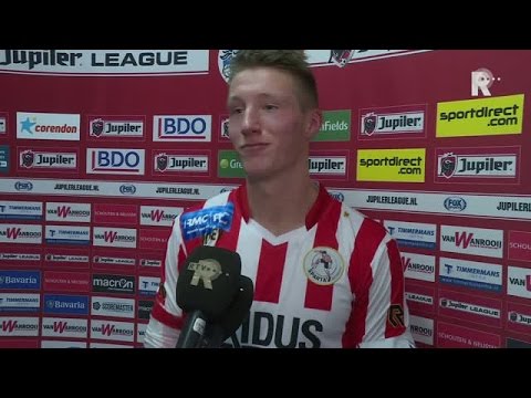 Matchwinner Rick Ketting na afloop van Den Bosch - Sparta