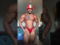 Muscle worship fire man arround