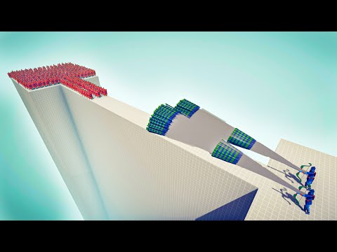 CAN 100 SHIELD BEARER CROSS THE BRIDGE? - Totally Accurate Battle Simulator TABS