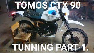 TOMOS CTX 90 TUNNING PART 1. CYLINDER AND FIRST START