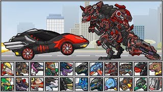 Destroyer T-Rex VS Allosaurus Car | Dino Robot Battle Arena