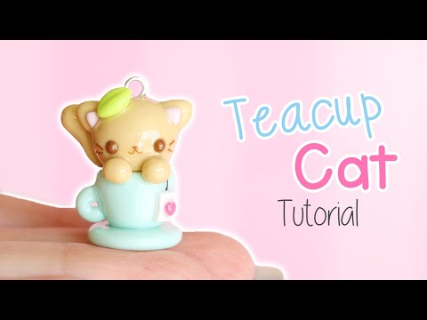 Kawaii Teacup Cat │ Polymer Clay Tutorial