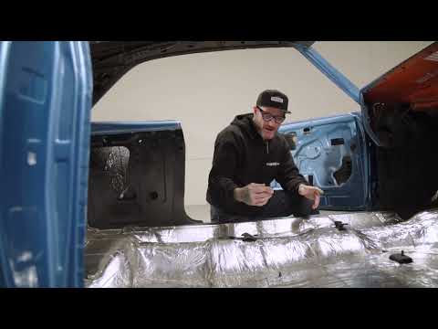 Installing sound deadening and thermal insulation into your muscle car or hot rod.