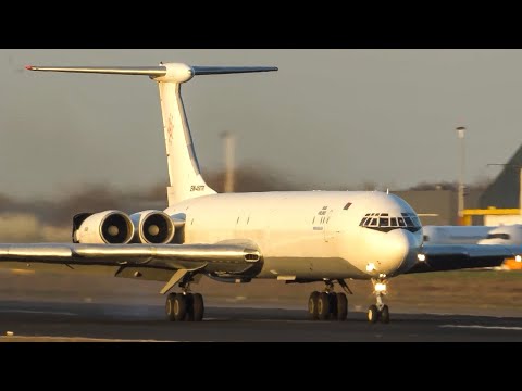 90 LANDINGS & TAKEOFFs in 60 MINUTES - CLASSIC PLANES ONLY - DC-8, IL62, DC10, TU154, B727 ... (4K)