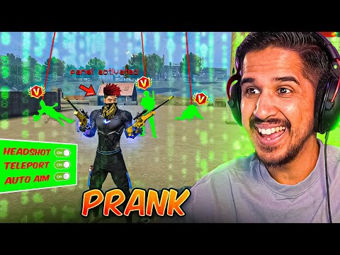 I SECRETLY PRANKED FREE FIRE YOUTUBERS 😝 With HACK 🤫
