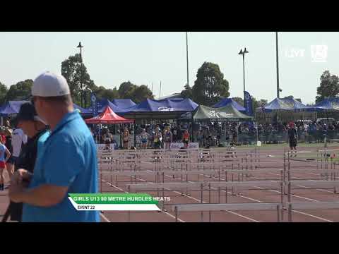 Girls U13 80m Hurdles Heat 2 - 2019 State Track and Field Championships // LAVicTV