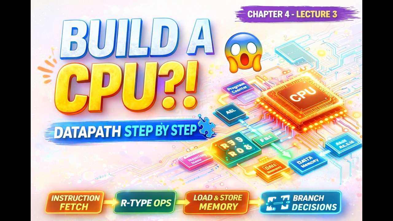 Build a CPU from Scratch  | Datapath Step-by-Step (Chapter 4 – Lecture 3)