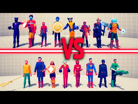 DC COMICS TEAM vs MARVEL TEAM - Totally Accurate Battle Simulator | TABS