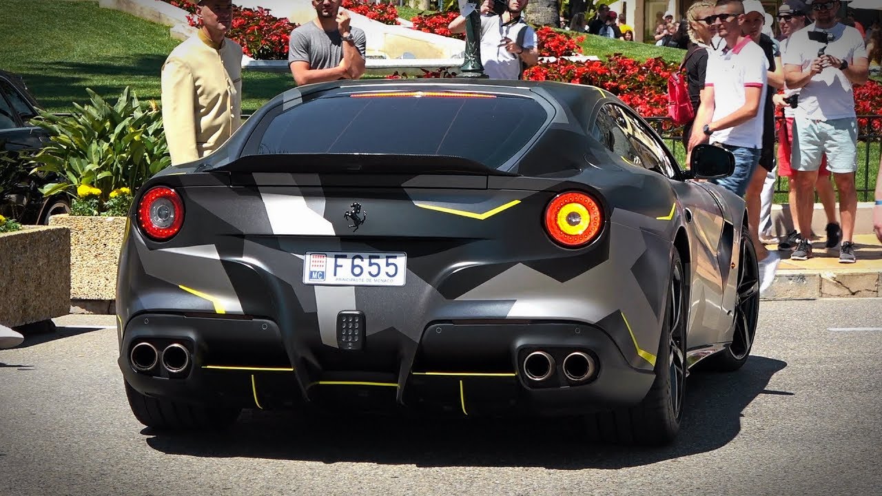 French car vlogger GMK driving his CAMO Ferrari F12berlinetta in Monaco!